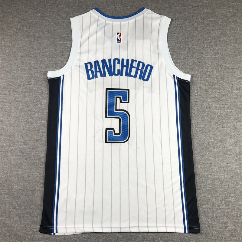 Men's Orlando Magic Paolo Banchero #5 White 2022/23 Fast Break Replica Jerseys - Association Edition