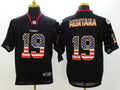 Men's Kansas City Chiefs Joe Montana #19 Black Game Jerseys