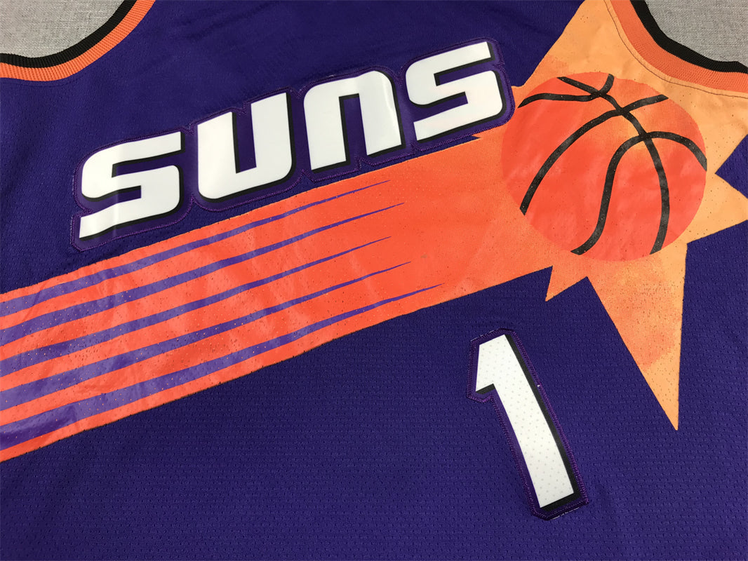 Men's Phoenix Suns Devin Booker #1 Purple 2022/23 Swingman Jerseys - Classic Edition