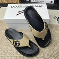 Dolce & Gabbana D&G Logo Print Slide Sandals – Unisex Couple's Summer Slippers