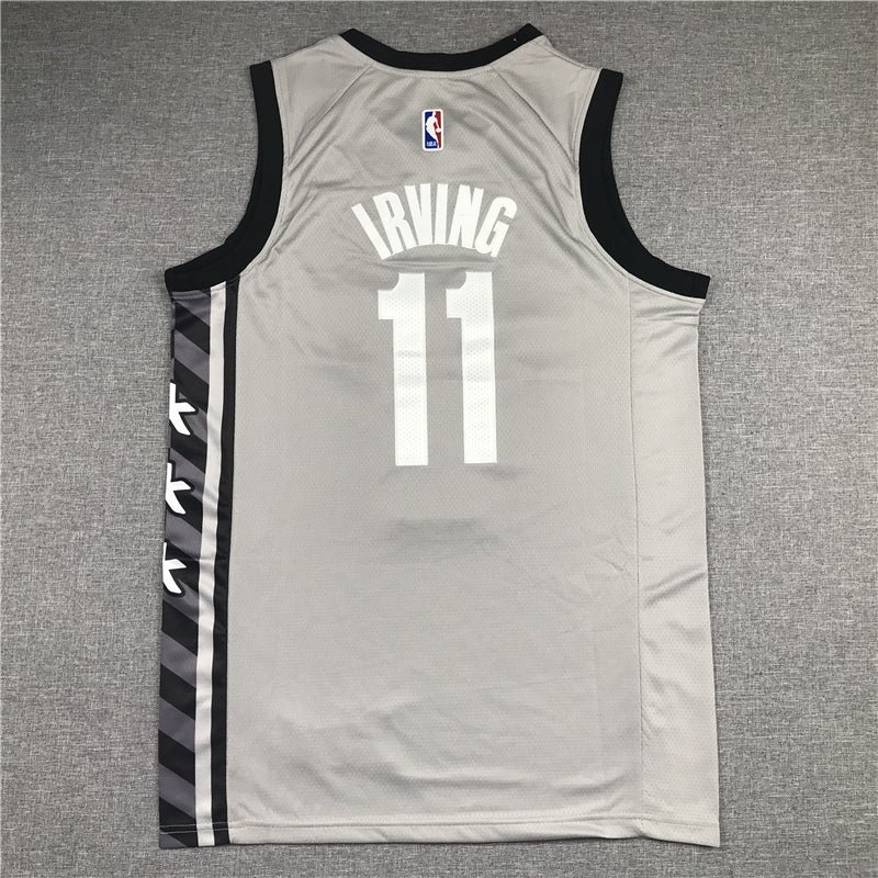 Men's Brooklyn Nets Kyrie Irving Gray 2019 Fast Break Player Movement Jerseys