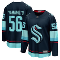 Men's Seattle Kraken Kailer Yamamoto #56 Deep Sea Blue Home Breakaway Player Jerseys