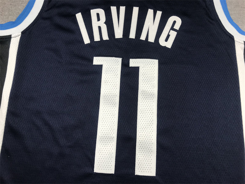 Men's Dallas Mavericks Kyrie Irving #11 Navy Swingman Jerseys - Statement Edition