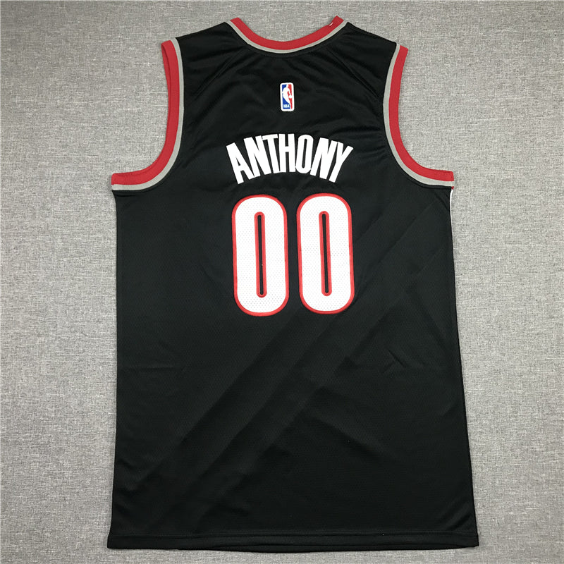 Men's Portland Trail Blazers Carmelo Anthony #00 Black Swingman Fashion Jerseys