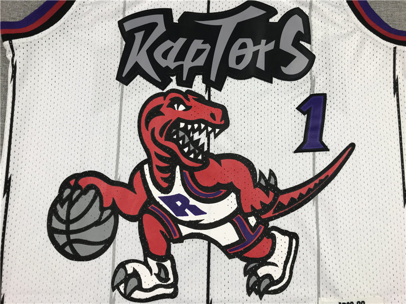 Men's Toronto Raptors Tracy McGrady 1998-99 White Hardwood Classics Swingman Jerseys
