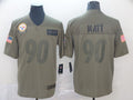 Men's Pittsburgh Steelers T.J. Watt #90 Brown Game Jerseys