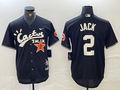 Men's Houston Astros #2 Black Limited Player Jerseys Joint Edition