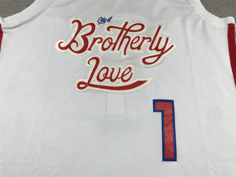 Men's Philadelphia 76ers James Harden #1 White 2022/23 Swingman Jerseys - City Edition
