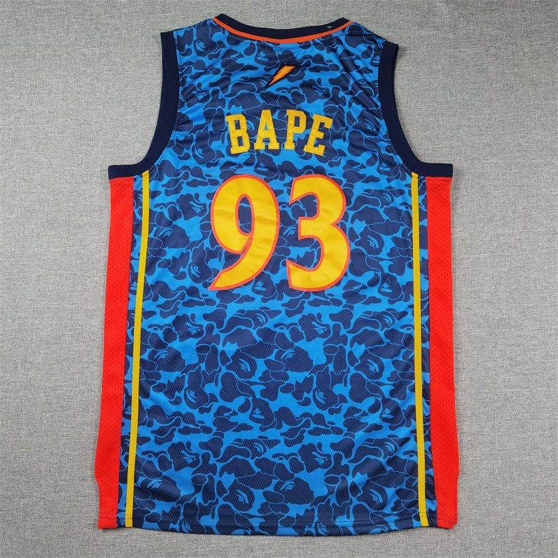 Men's Golden State Warriors x BAPE Navy 2009-10 Hardwood Classics Swingman Jerseys