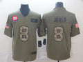 Men's New York Giants Daniel Jones #8 Brown Player Game Jerseys