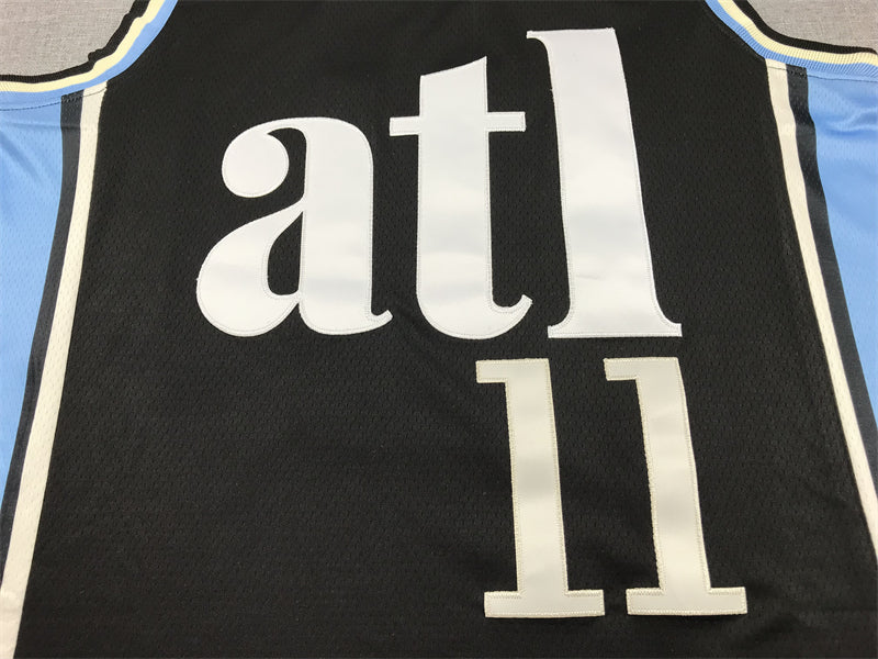 Men's Atlanta Hawks Trae Young #11 Black 2023/24 Swingman Jerseys - City Edition