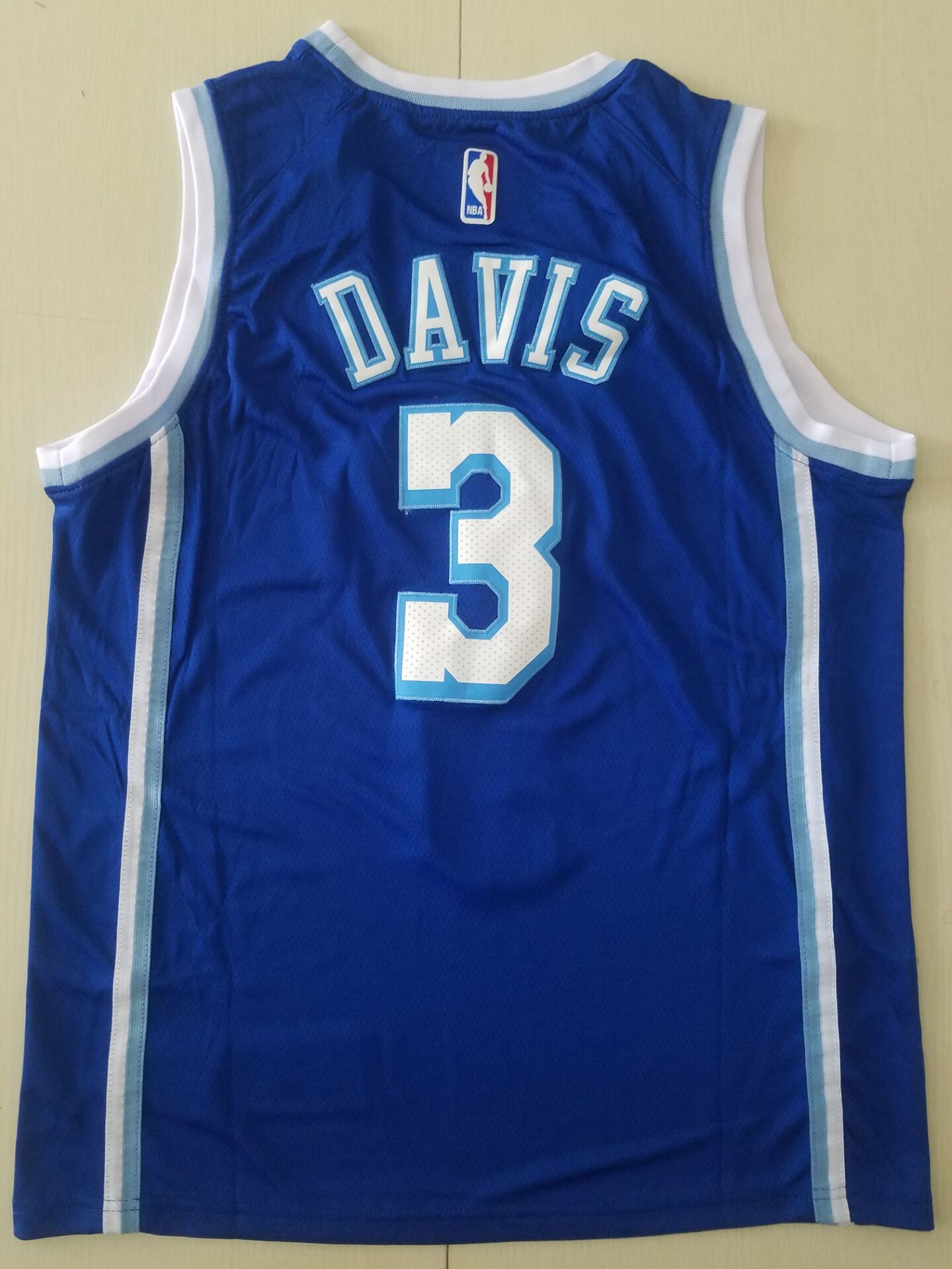Men's Los Angeles Lakers Anthony Davis Blue #3 NBA Swingman Jerseys