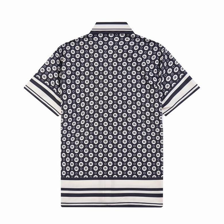 Dolce & Gabbana DG Black & White Bandana Print Short-Sleeve Shirt