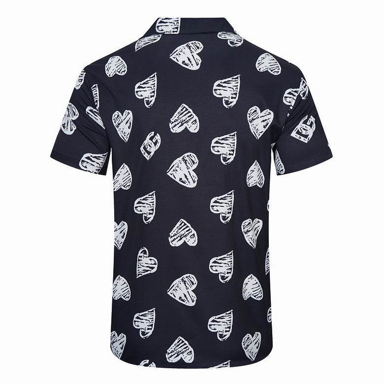 Dolce & Gabbana DG Black & White Bandana Print Short-Sleeve Shirt