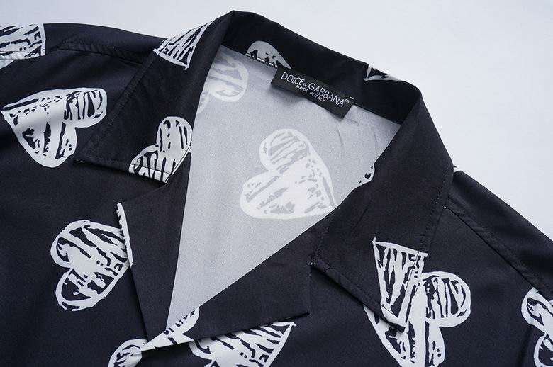 Dolce & Gabbana DG Black & White Bandana Print Short-Sleeve Shirt