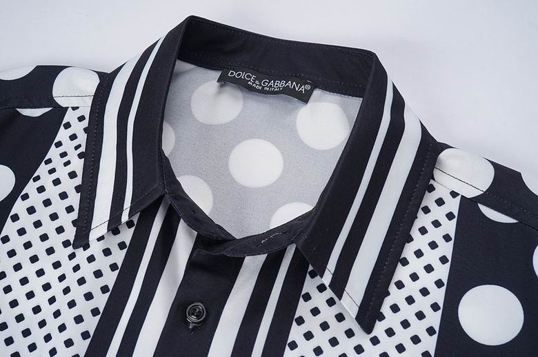 Dolce & Gabbana DG Black & White Bandana Print Short-Sleeve Shirt
