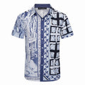 Dolce & Gabbana DG Black & White Bandana Print Short-Sleeve Shirt