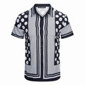 Dolce & Gabbana DG Black & White Bandana Print Short-Sleeve Shirt