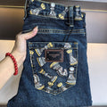 Dolce & Gabbana DG VIBE3 Embroidered Logo Slim Fit Jeans