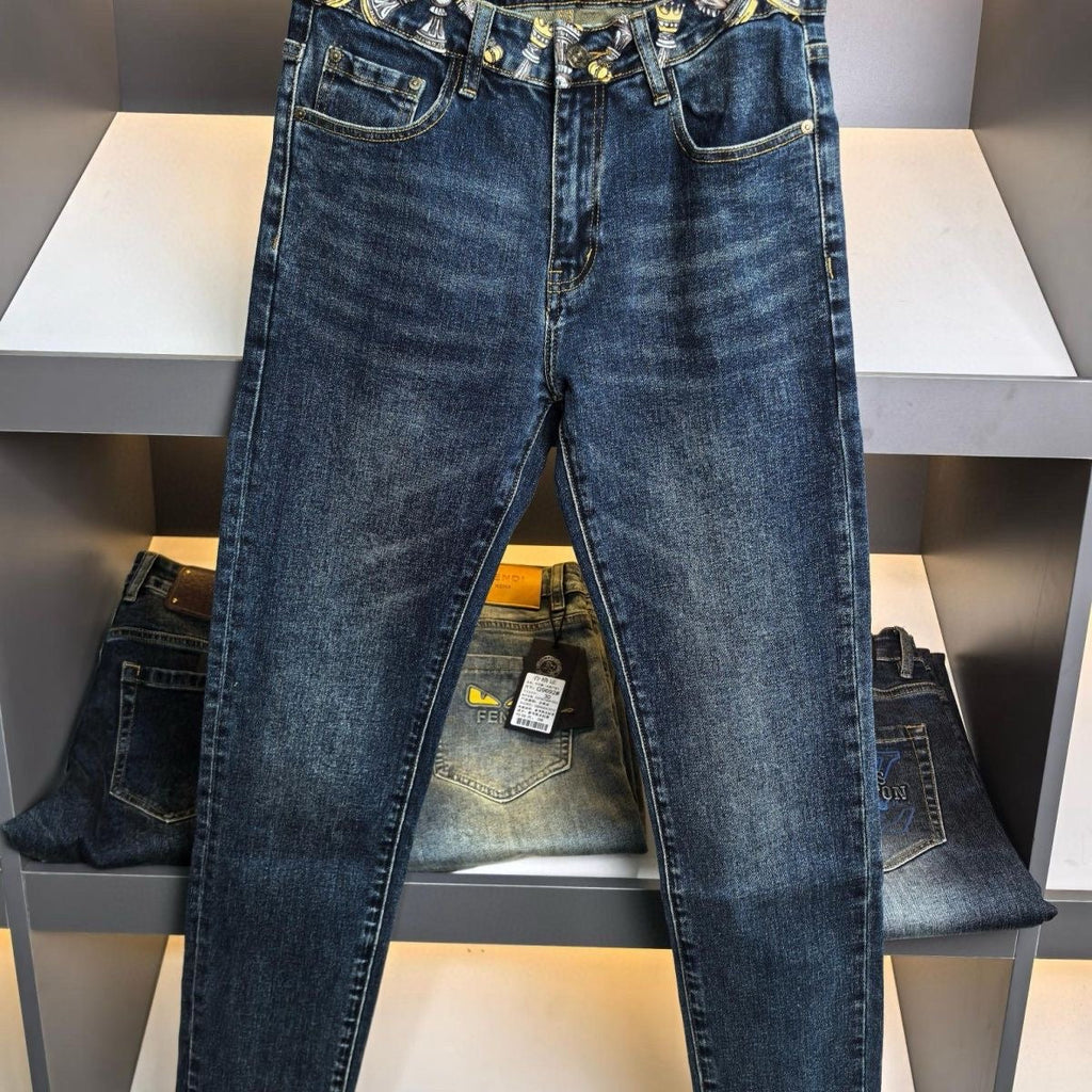Dolce & Gabbana DG VIBE3 Embroidered Logo Slim Fit Jeans