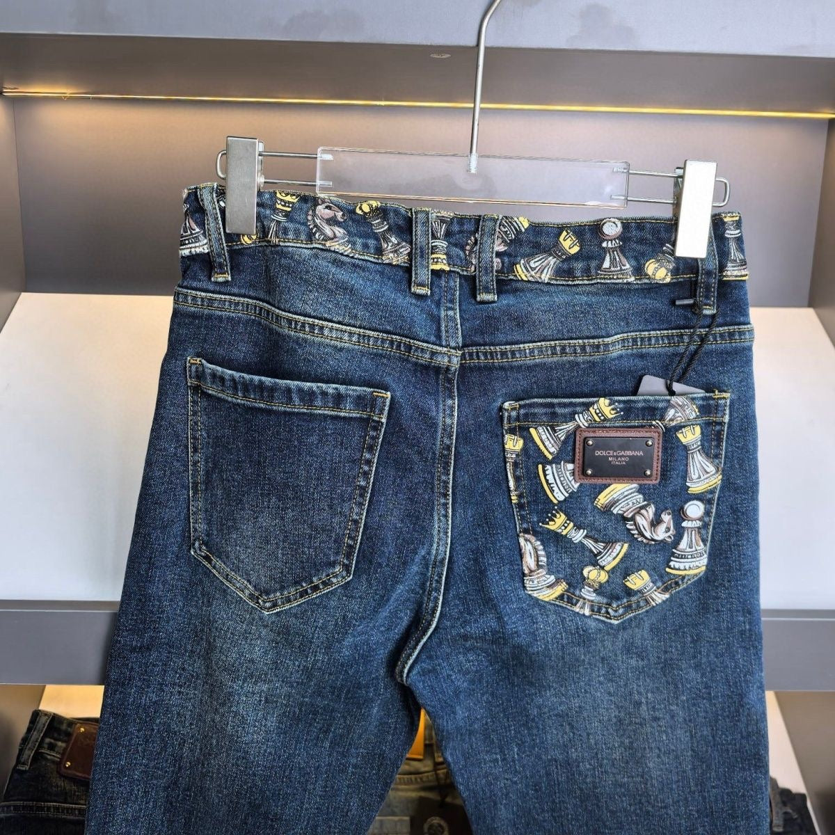 Dolce & Gabbana DG VIBE3 Embroidered Logo Slim Fit Jeans