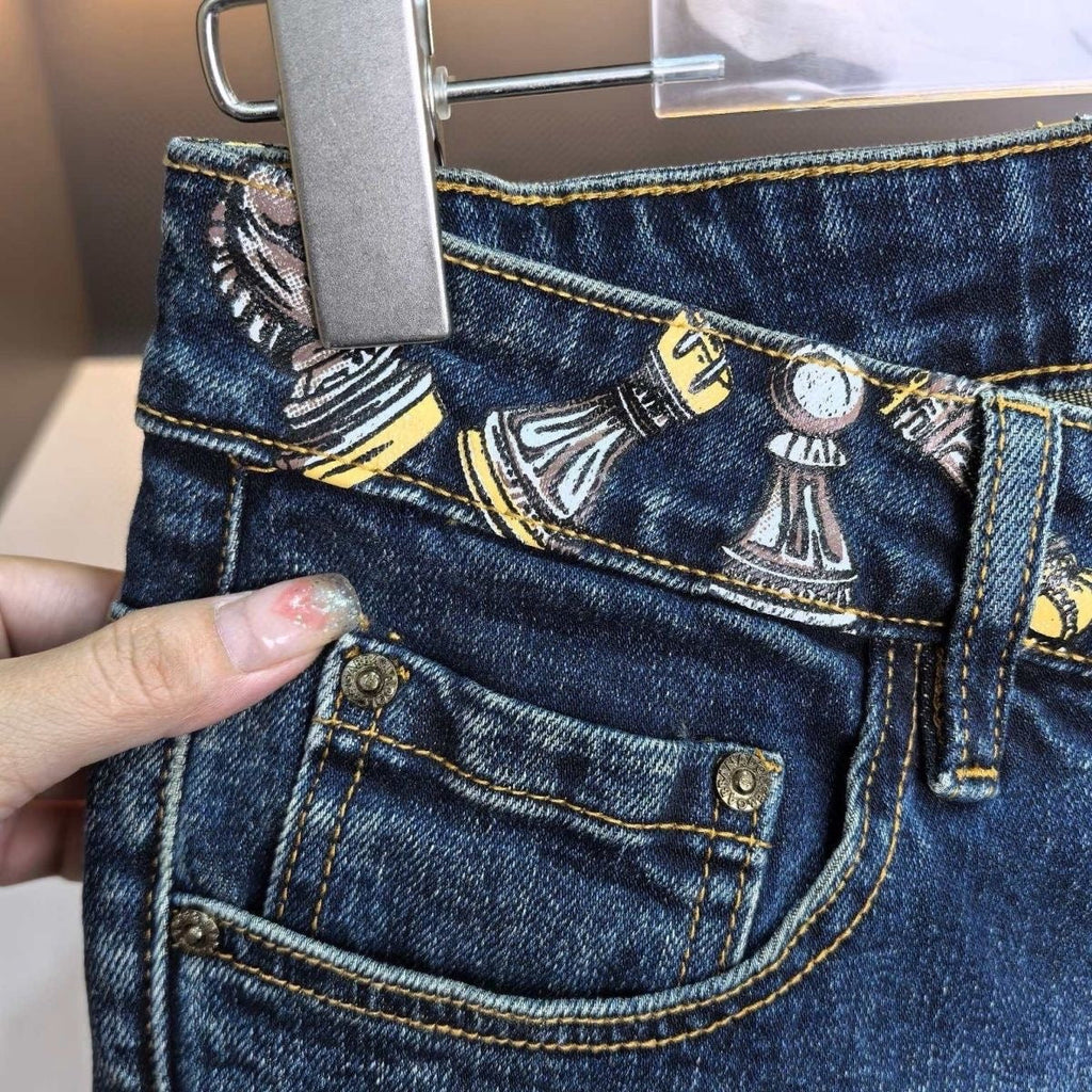 Dolce & Gabbana DG VIBE3 Embroidered Logo Slim Fit Jeans