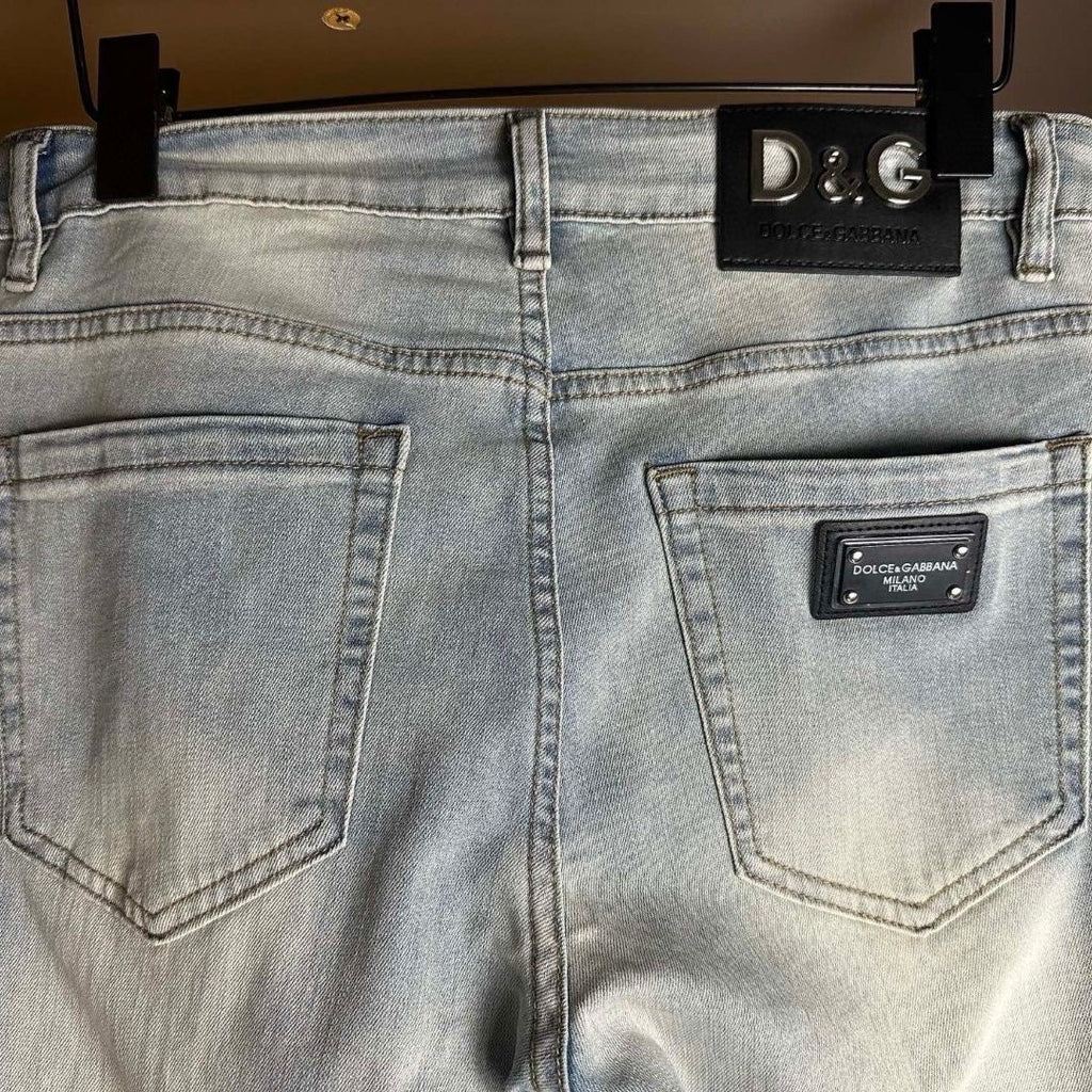 Dolce & Gabbana DG VIBE3 Embroidered Logo Slim Fit Jeans