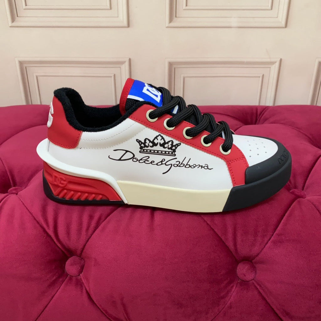 Dolce & Gabbana Portofino Graffiti Sneakers – Unisex Couple's Luxury Casual Shoes