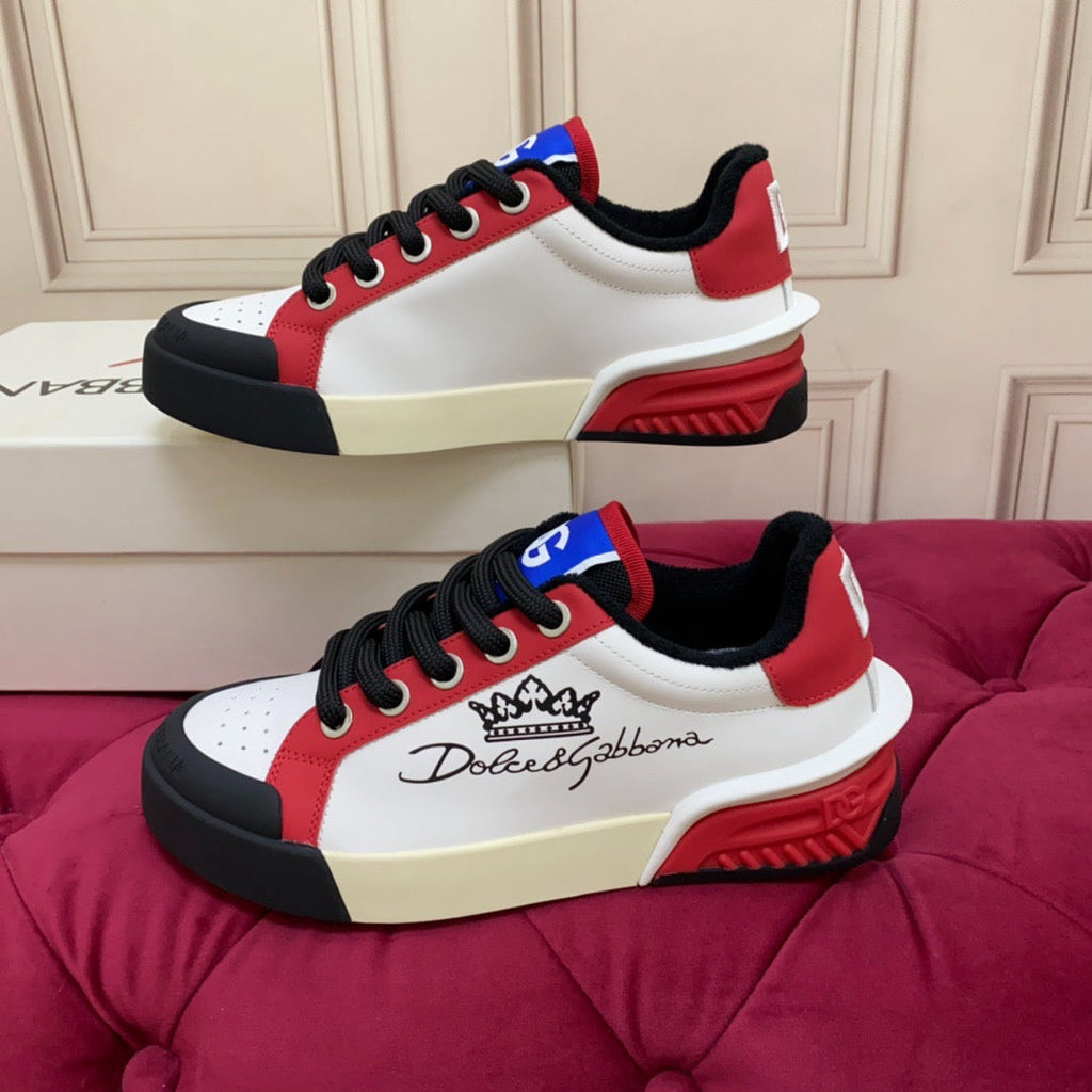 Dolce & Gabbana Portofino Graffiti Sneakers – Unisex Couple's Luxury Casual Shoes