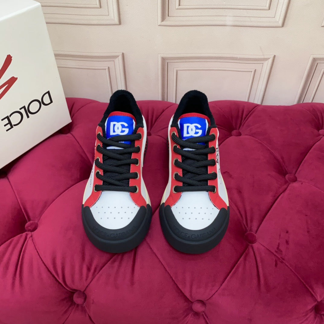 Dolce & Gabbana Portofino Graffiti Sneakers – Unisex Couple's Luxury Casual Shoes