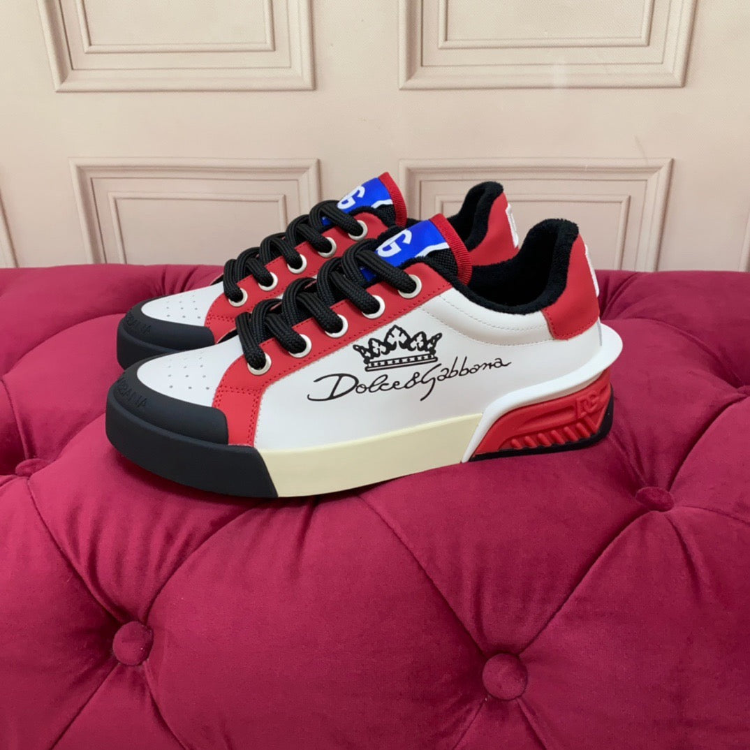 Dolce & Gabbana Portofino Graffiti Sneakers – Unisex Couple's Luxury Casual Shoes