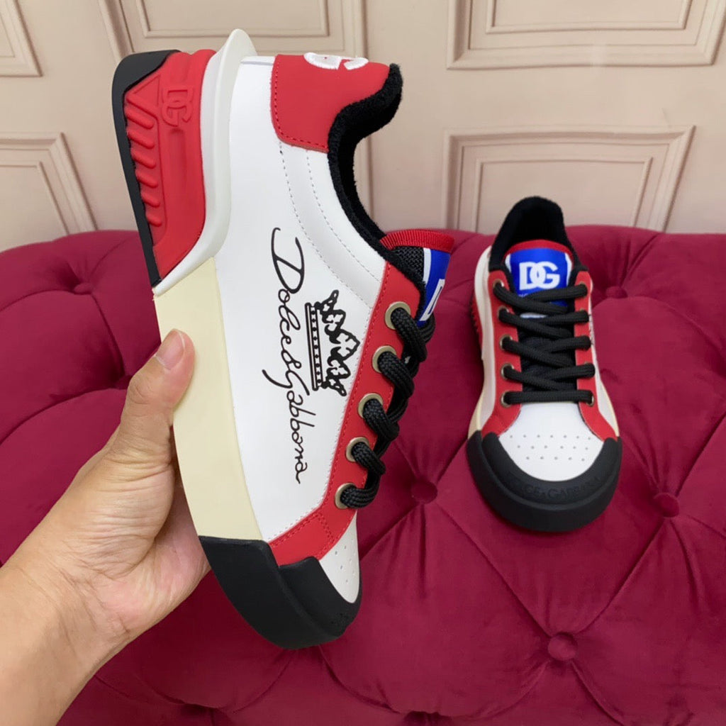 Dolce & Gabbana Portofino Graffiti Sneakers – Unisex Couple's Luxury Casual Shoes