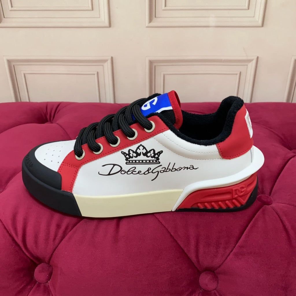 Dolce & Gabbana Portofino Graffiti Sneakers – Unisex Couple's Luxury Casual Shoes