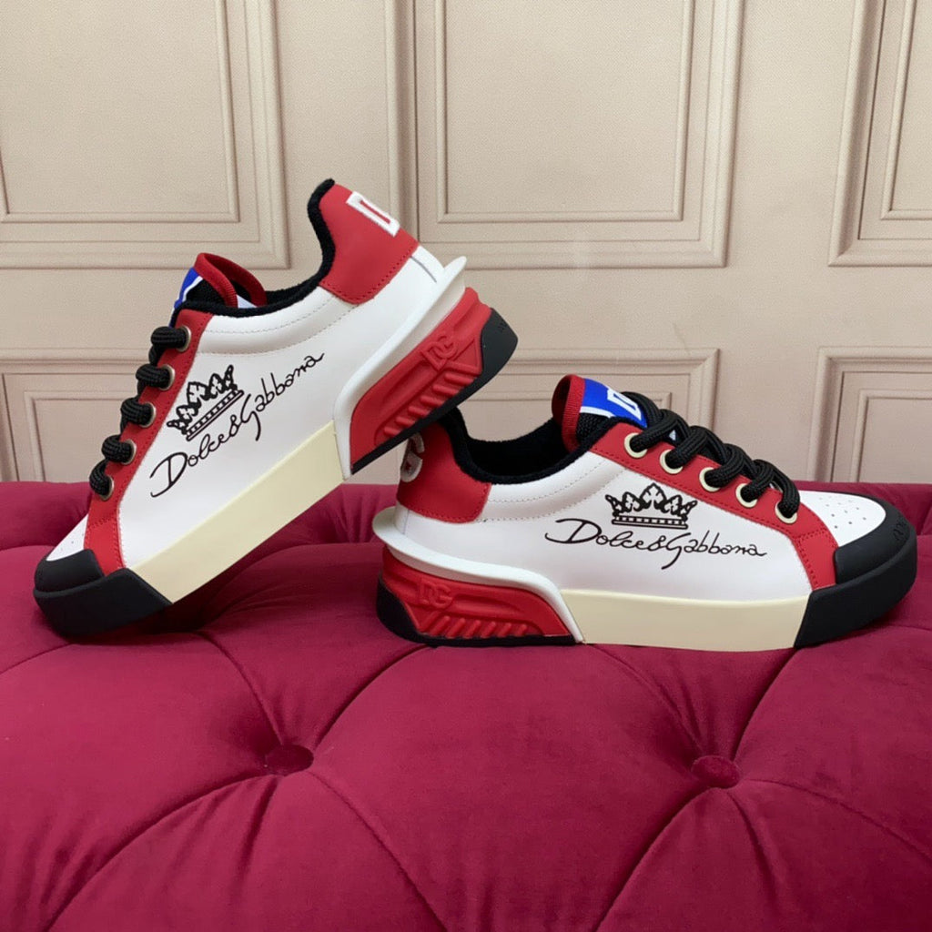 Dolce & Gabbana Portofino Graffiti Sneakers – Unisex Couple's Luxury Casual Shoes