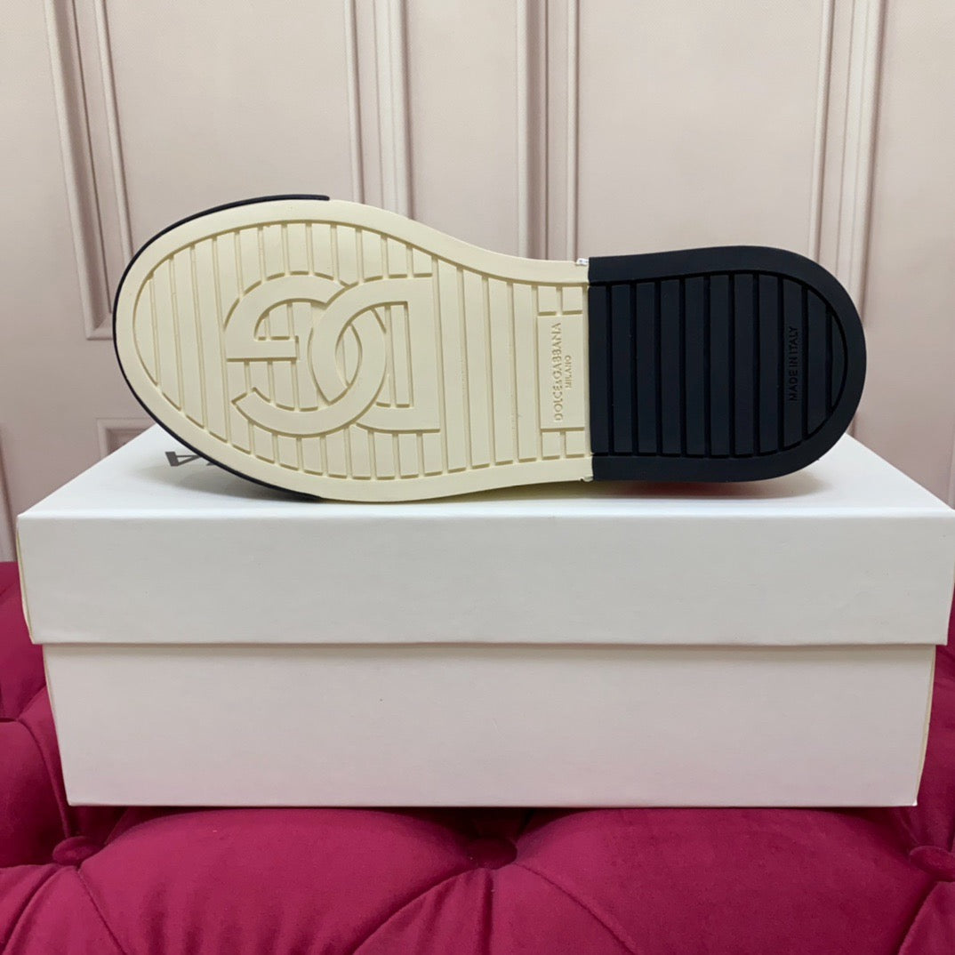 Dolce & Gabbana Portofino Graffiti Sneakers – Unisex Couple's Luxury Casual Shoes