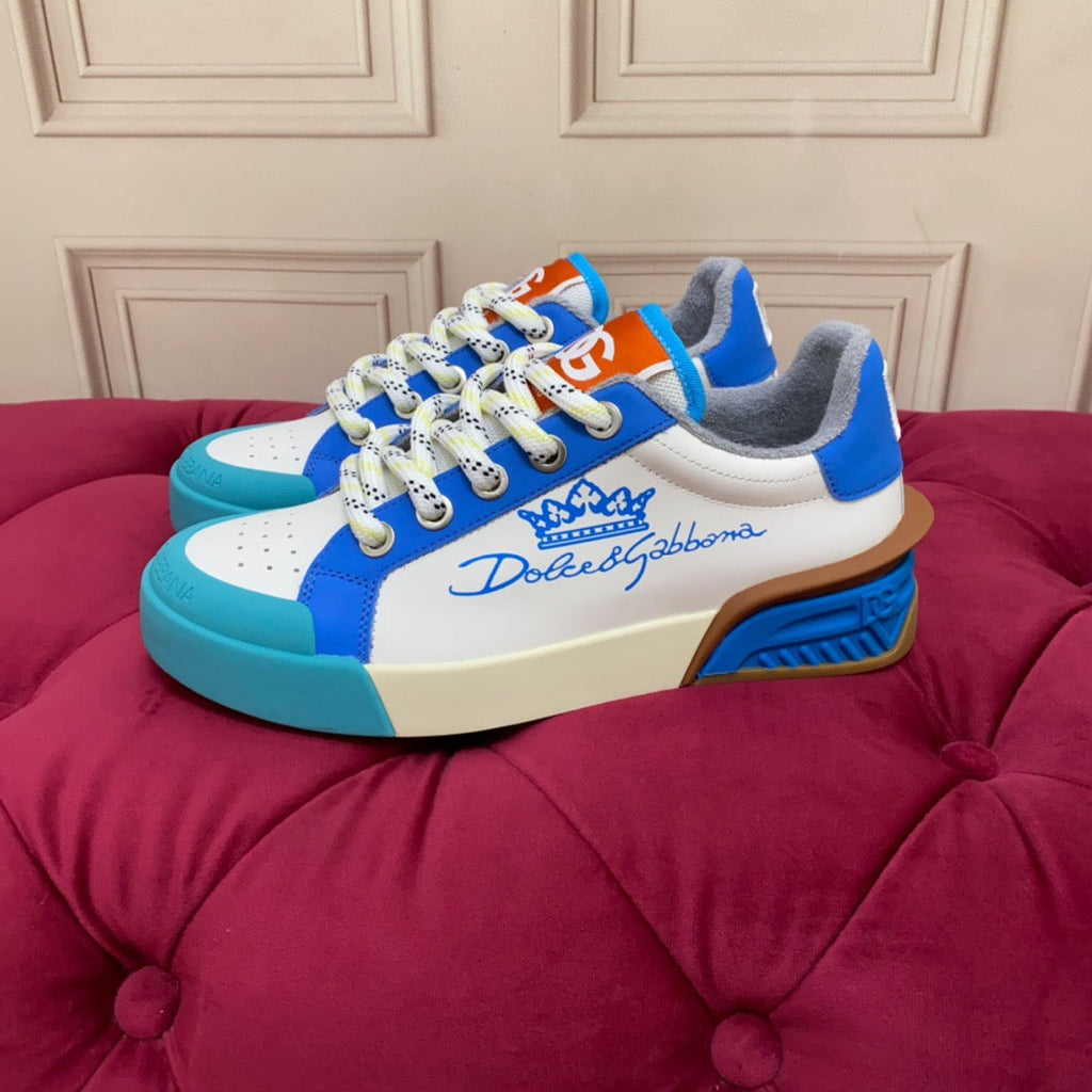 Dolce & Gabbana Portofino Graffiti Sneakers – Unisex Couple's Luxury Casual Shoes