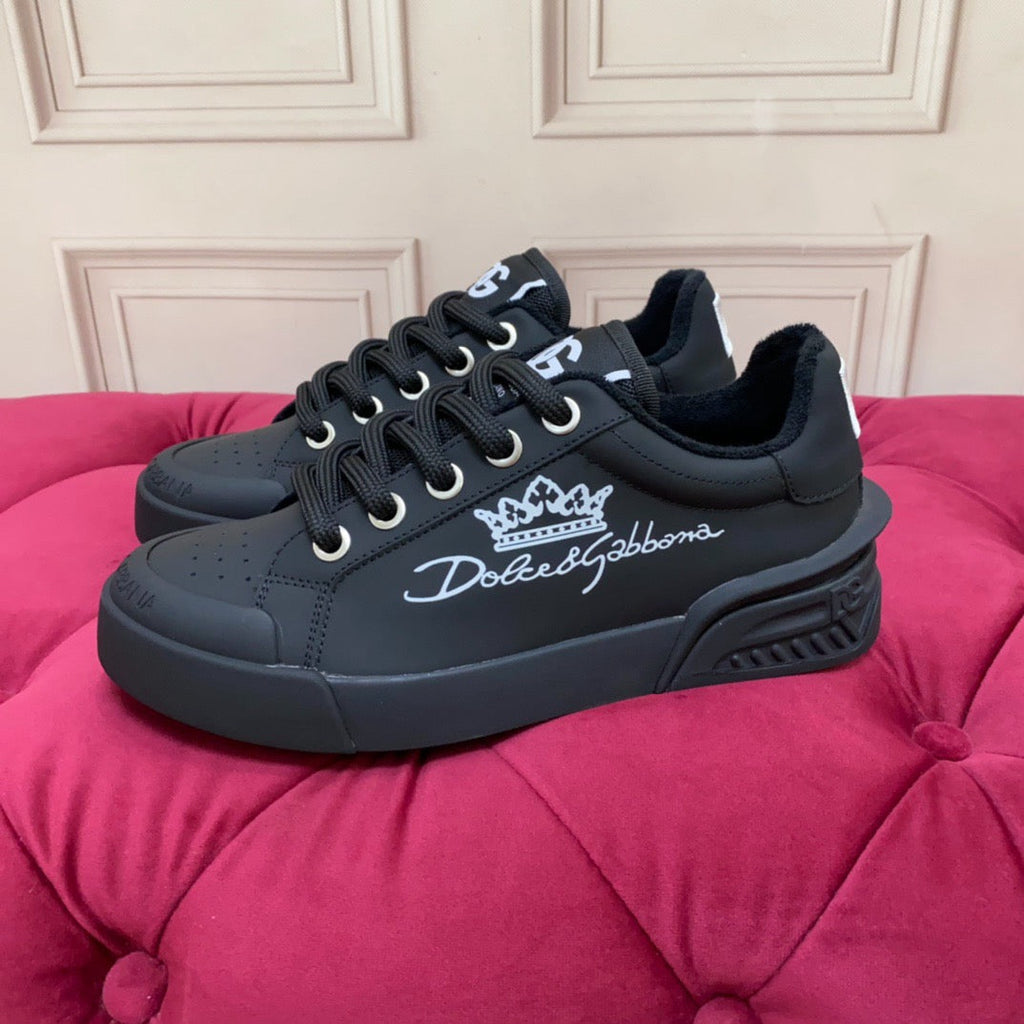 Dolce & Gabbana Portofino Graffiti Sneakers – Unisex Couple's Luxury Casual Shoes