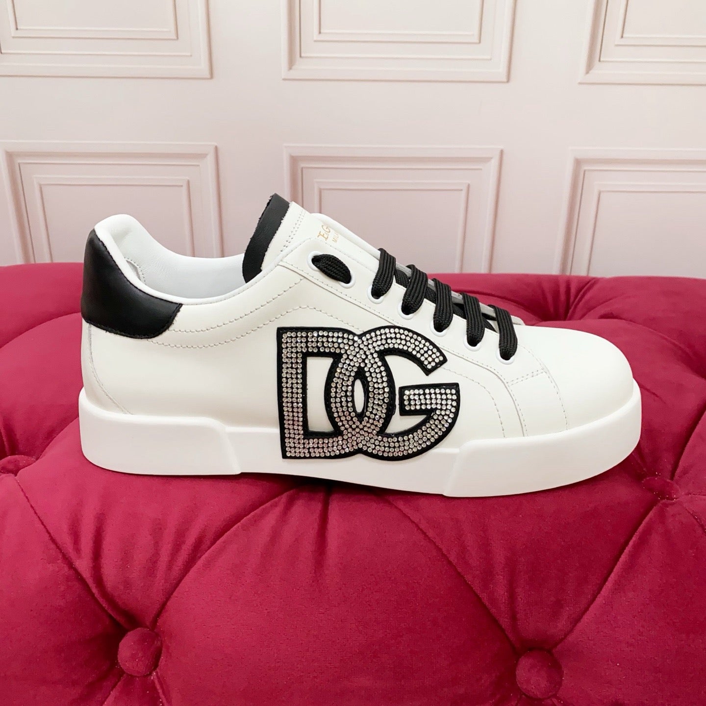 Dolce & Gabbana Portofino Graffiti Sneakers – Unisex Couple's Luxury Casual Shoes