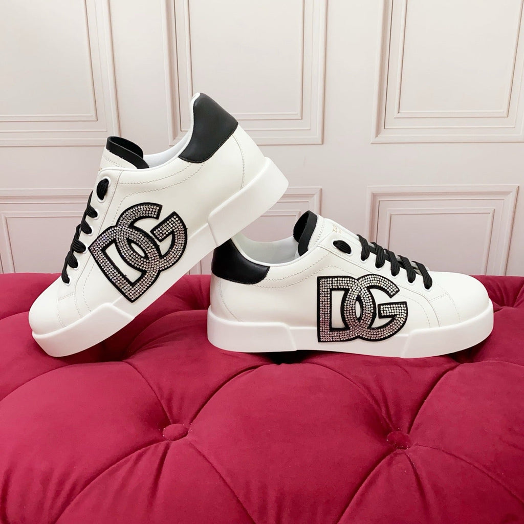 Dolce & Gabbana Portofino Graffiti Sneakers – Unisex Couple's Luxury Casual Shoes