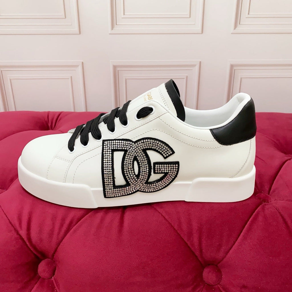 Dolce & Gabbana Portofino Graffiti Sneakers – Unisex Couple's Luxury Casual Shoes