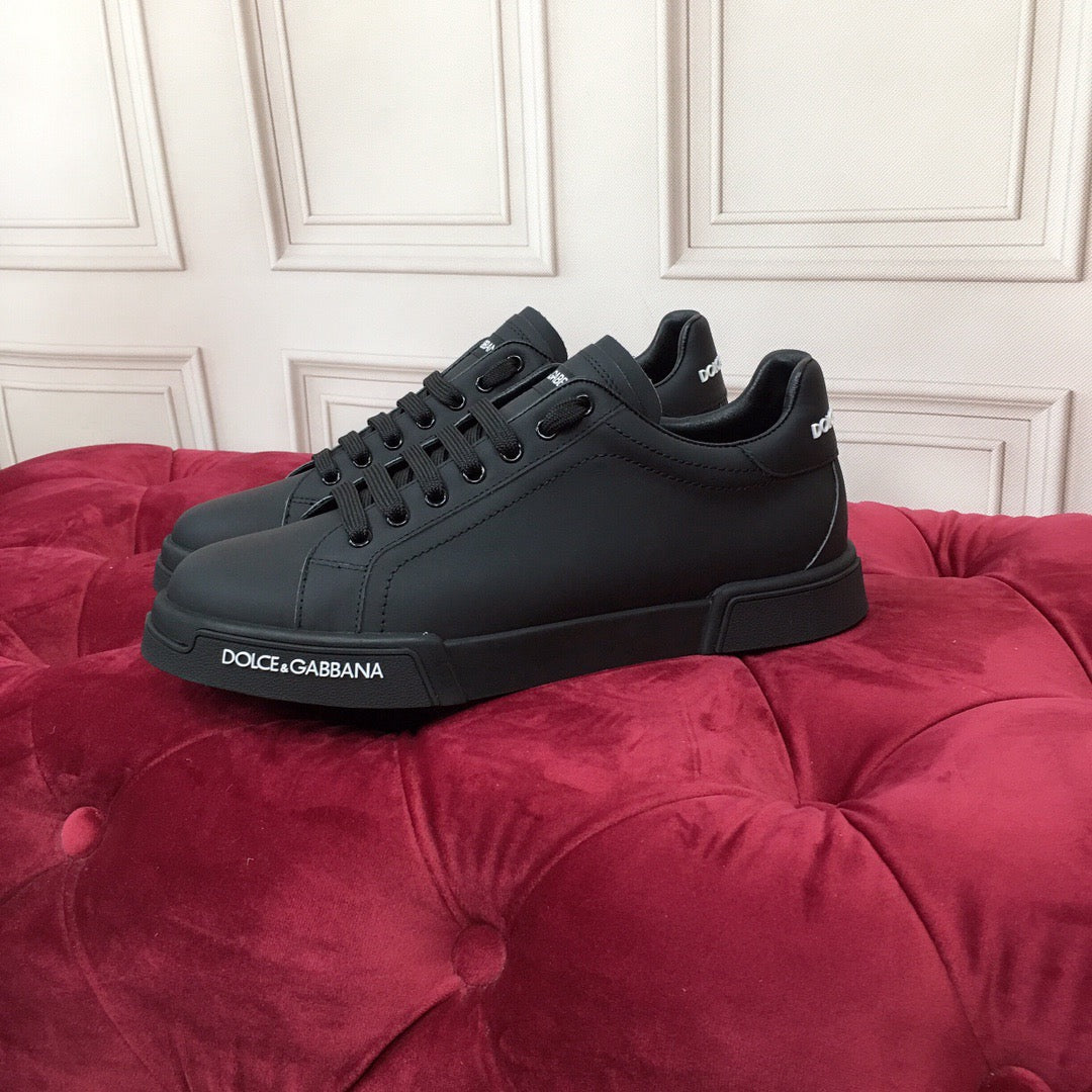 Dolce & Gabbana Portofino Graffiti Sneakers – Unisex Couple's Luxury Casual Shoes