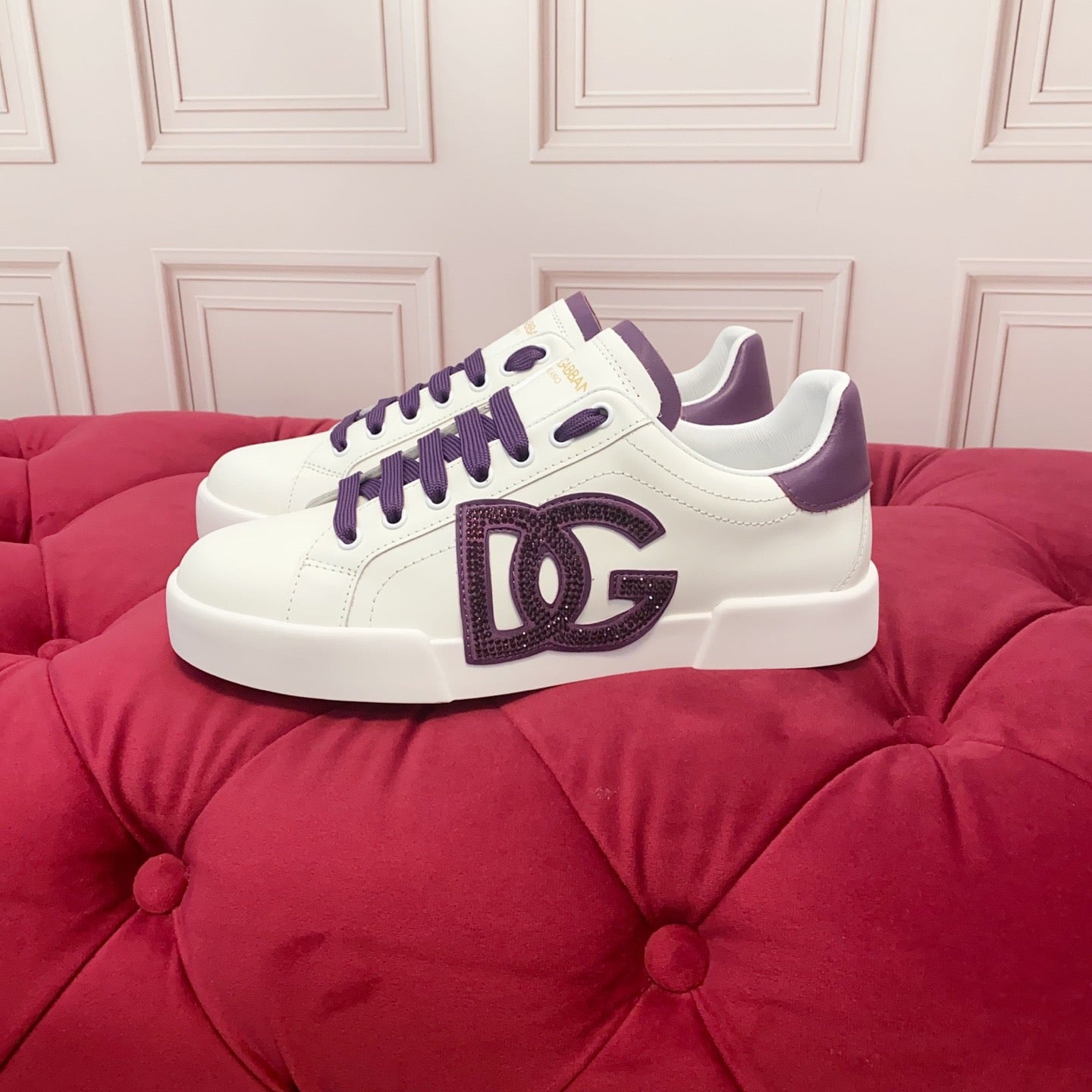 Dolce & Gabbana Portofino Graffiti Sneakers – Unisex Couple's Luxury Casual Shoes