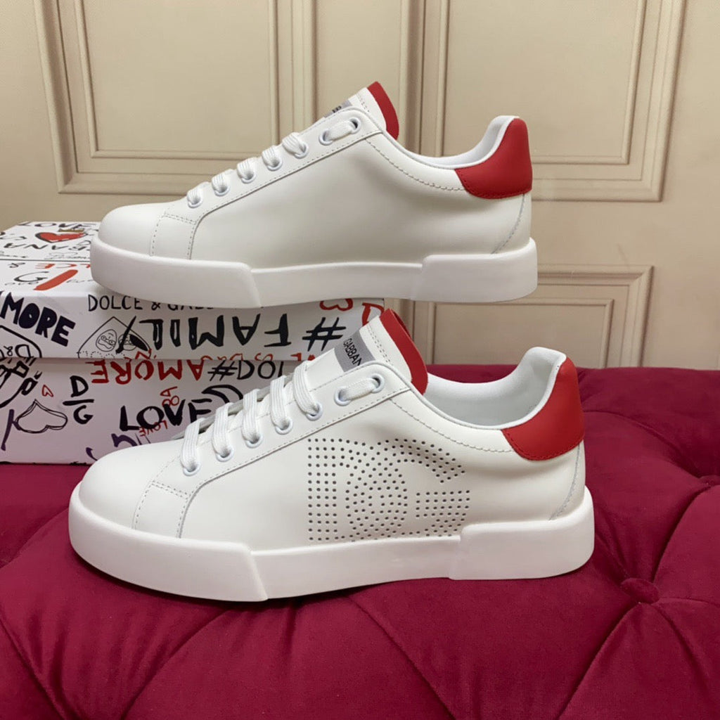 Dolce & Gabbana Portofino Graffiti Sneakers – Unisex Couple's Luxury Casual Shoes