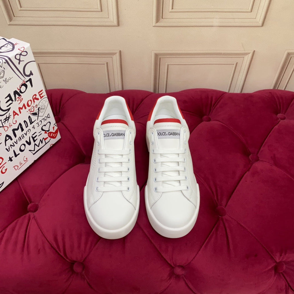 Dolce & Gabbana Portofino Graffiti Sneakers – Unisex Couple's Luxury Casual Shoes