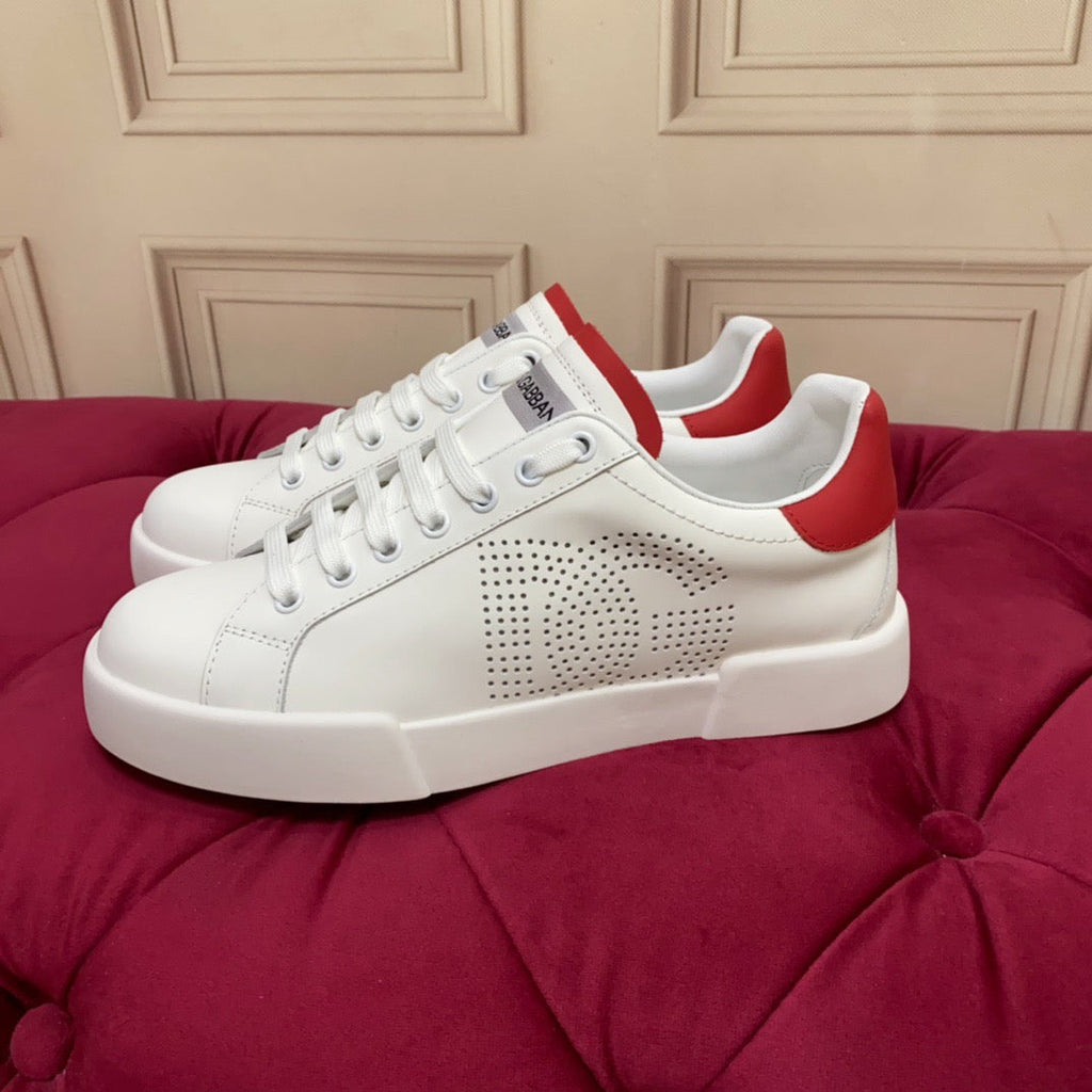 Dolce & Gabbana Portofino Graffiti Sneakers – Unisex Couple's Luxury Casual Shoes