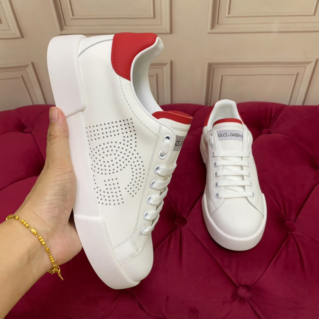 Dolce & Gabbana Portofino Graffiti Sneakers – Unisex Couple's Luxury Casual Shoes