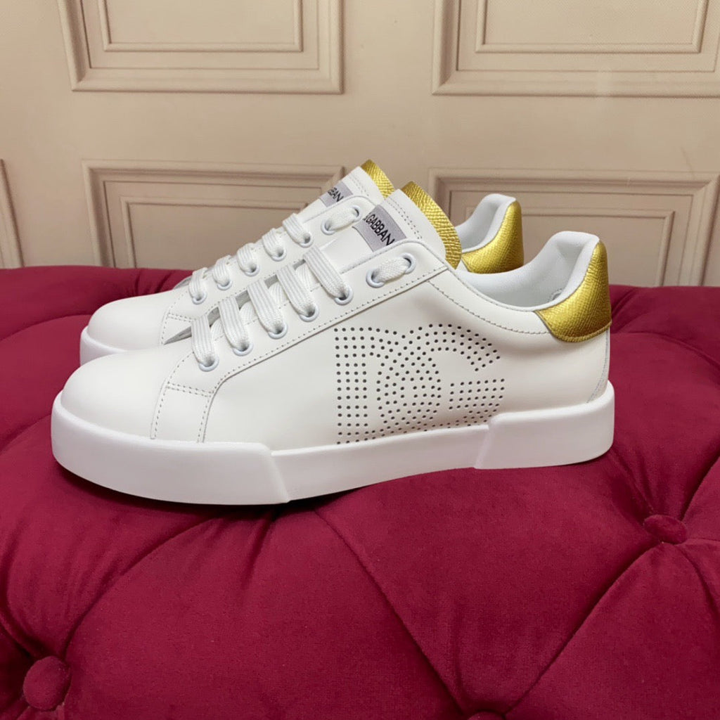Dolce & Gabbana Portofino Graffiti Sneakers – Unisex Couple's Luxury Casual Shoes