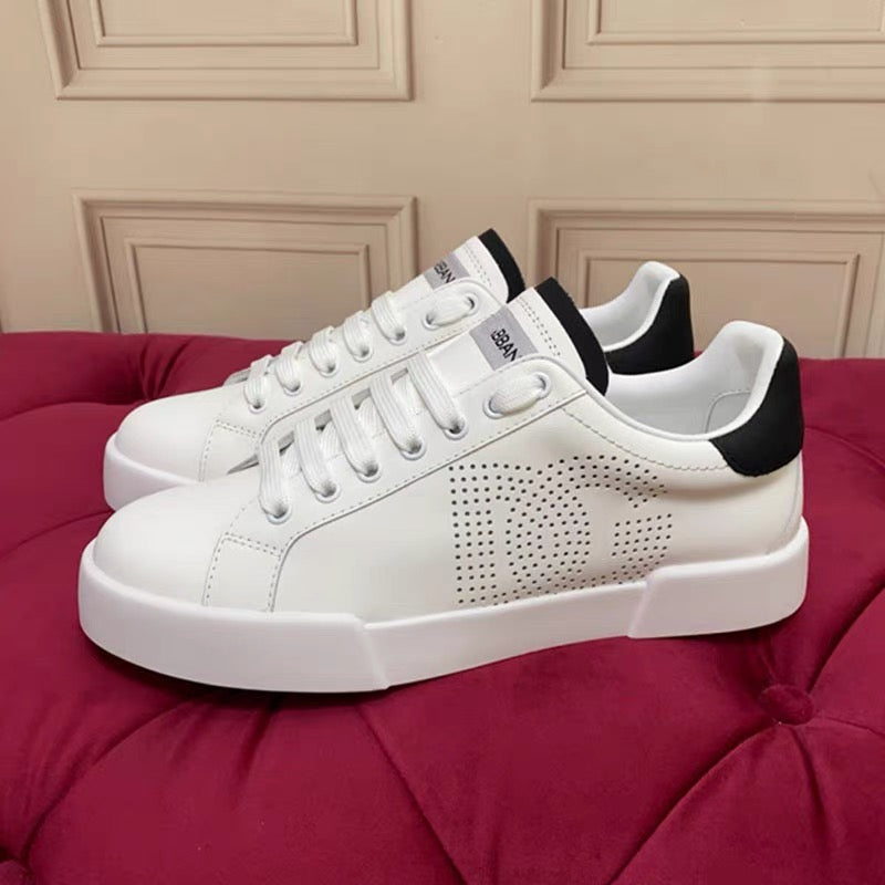 Dolce & Gabbana Portofino Graffiti Sneakers – Unisex Couple's Luxury Casual Shoes