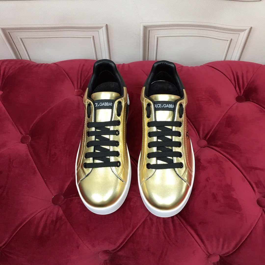 Dolce & Gabbana Portofino Graffiti Sneakers – Unisex Couple's Luxury Casual Shoes