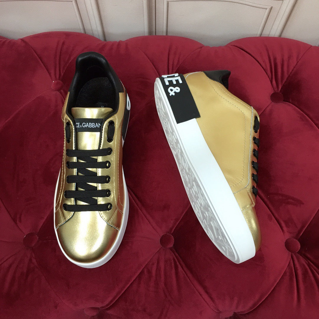 Dolce & Gabbana Portofino Graffiti Sneakers – Unisex Couple's Luxury Casual Shoes